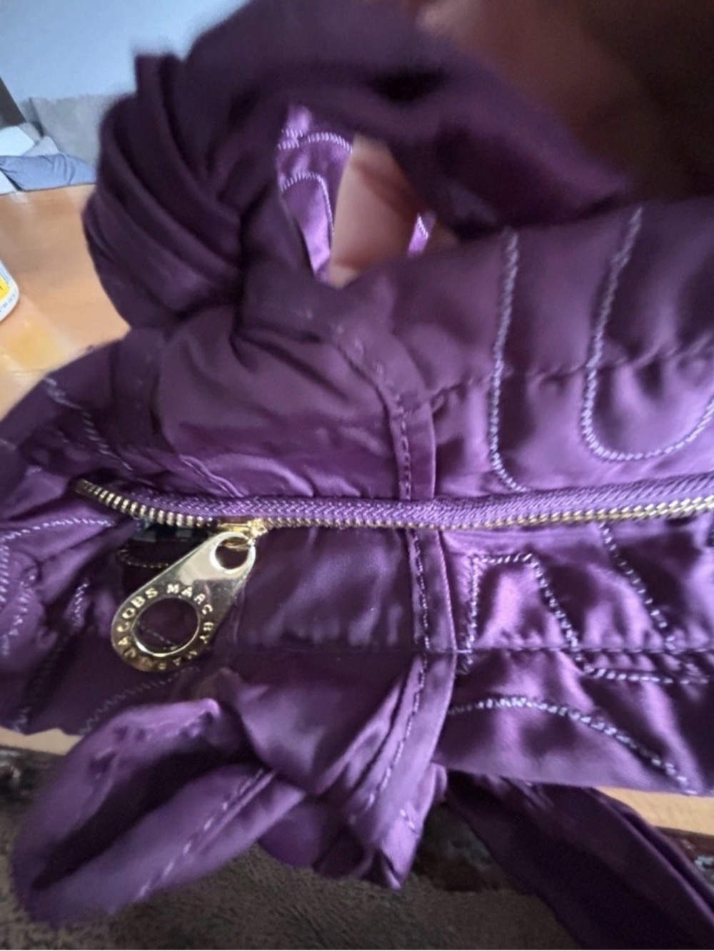 Marc by Marc Jacobs Standard Supply Quilted Purple Nylon Tote Bag - Picture 9 of 9